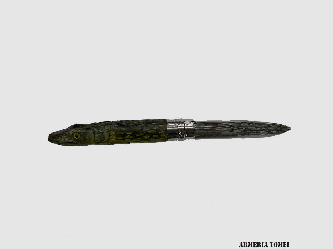 COLTELLO – OPINEL – N.12 CARBONIO CON DISEGNO – LUCCIO – REALIZZATO A MANO