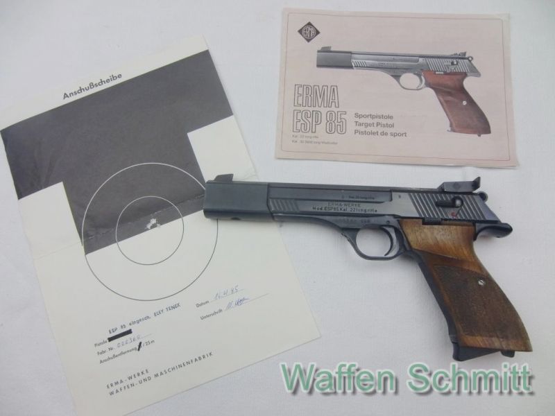 Sportpistole Erma ESP 85, Kaliber .22lr. Guter Zustand!!!