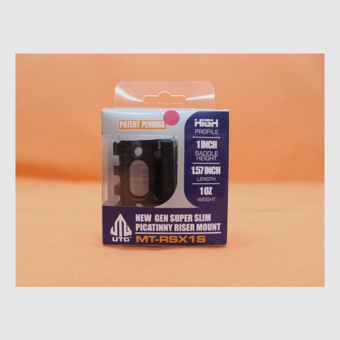 UTG - Leapers UTG Super Slim Picatinny Riser Mount (MT-RSX1S) Erhöhung für Picatinnyprofil, BH=25mm/ BL=40mm