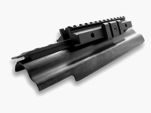 Steel cover with triple Picatinny rails for AK