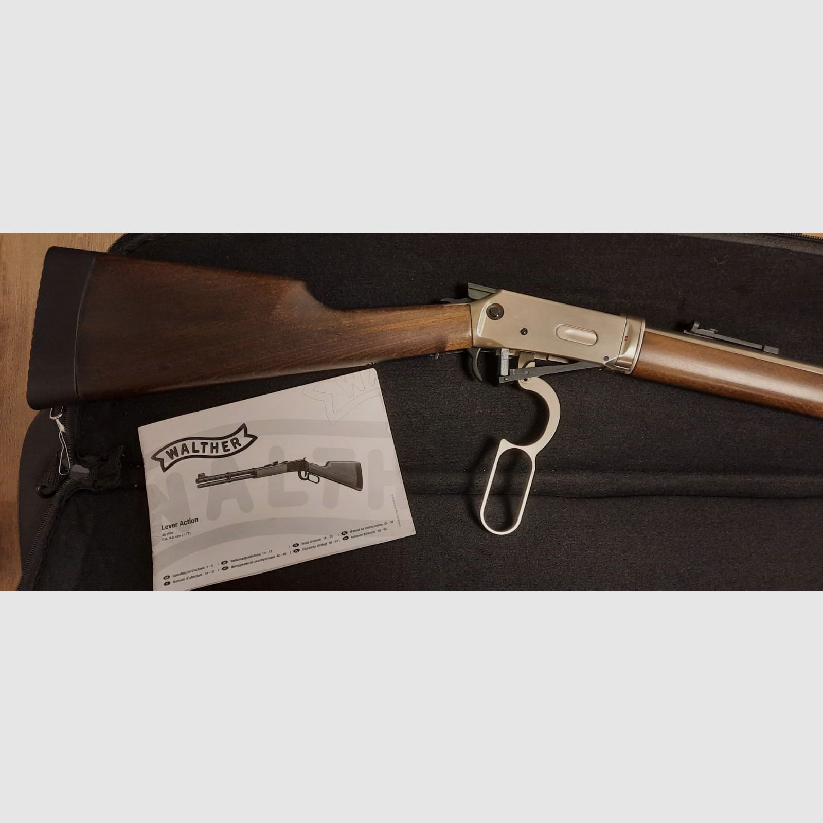 Walther Lever Action CO2-Gewehr 4,5 mm Steel Finish