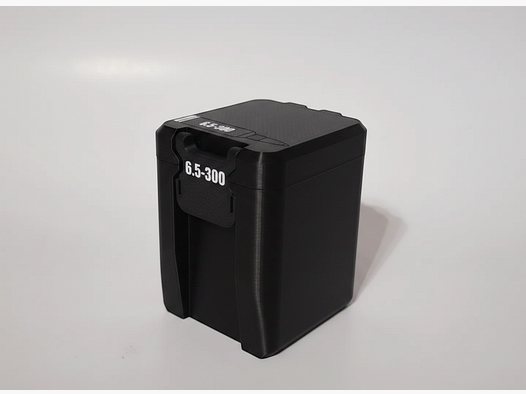 Filamelt ammunition box / 6.5-300 Weatherby / 'folding / locking lid' / cartridge box, ammo box