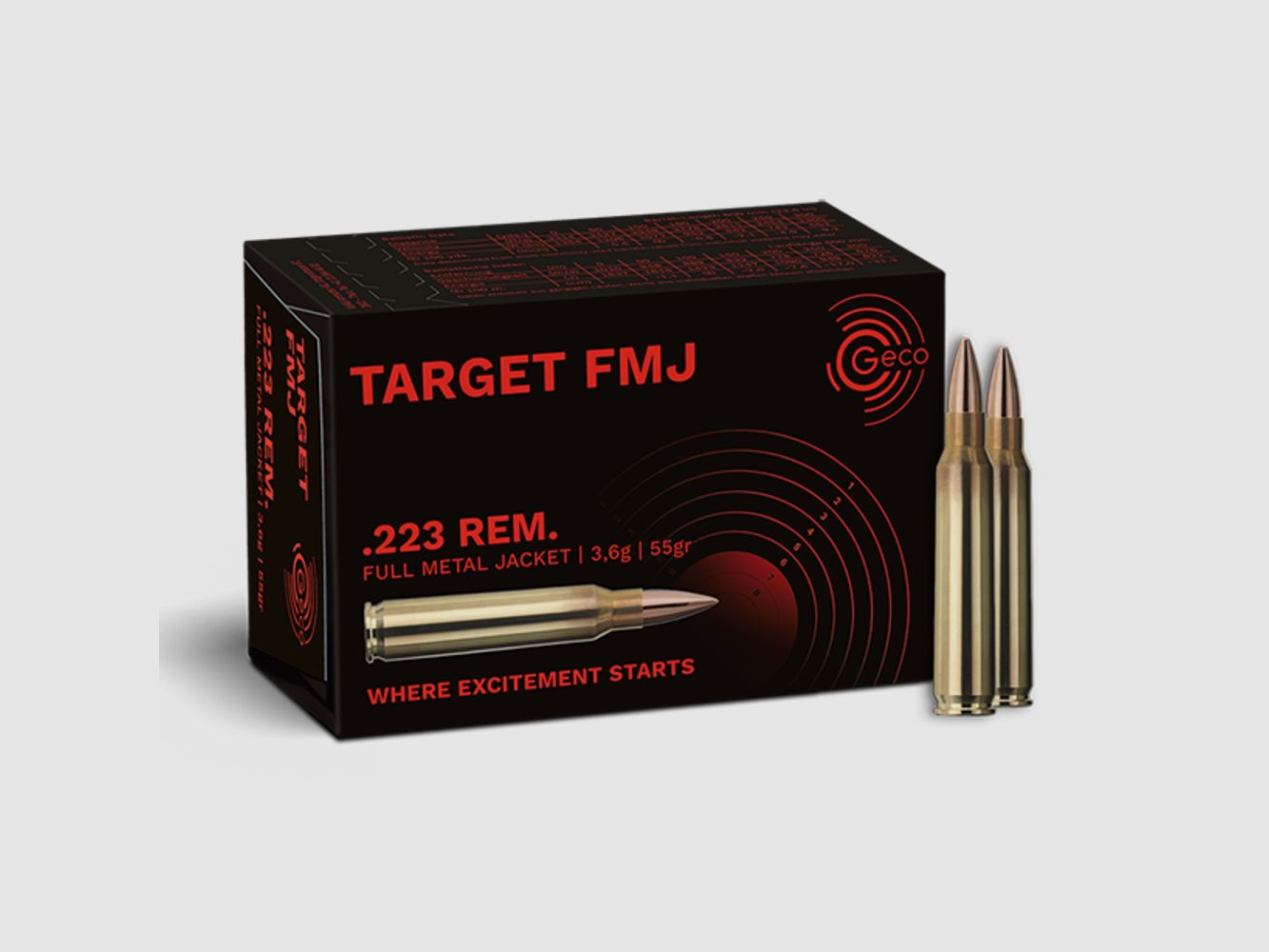 .223 REM GECO TARGET FMJ 63gr