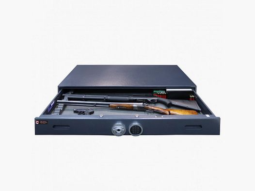 Waffen- und Munitionssicherschrank unter dem Bett