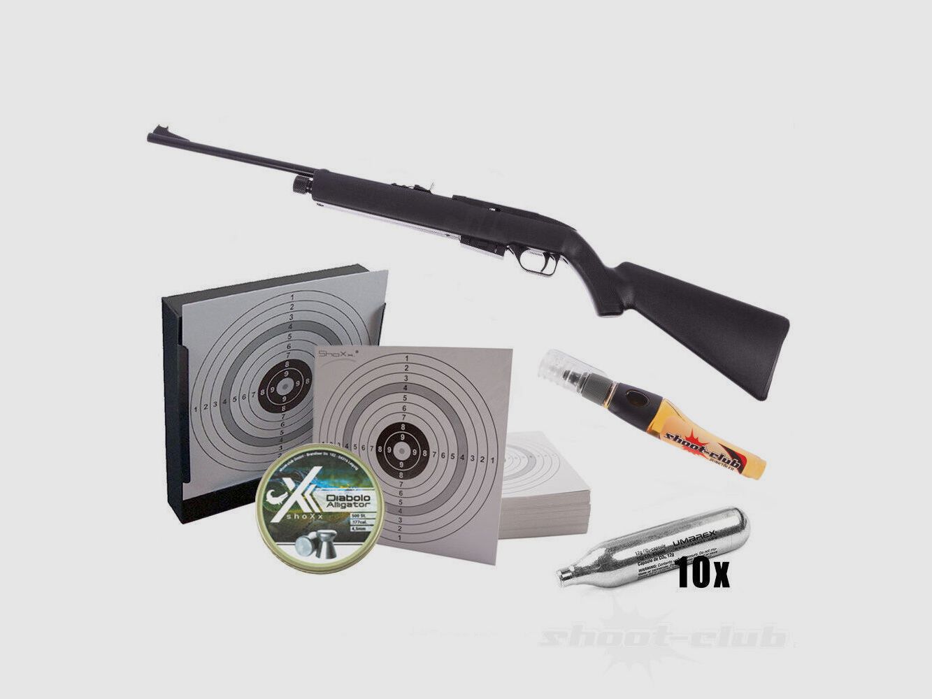 Crosman 1077 - CO2 Gewehr /4,5mm Diabolo - Set