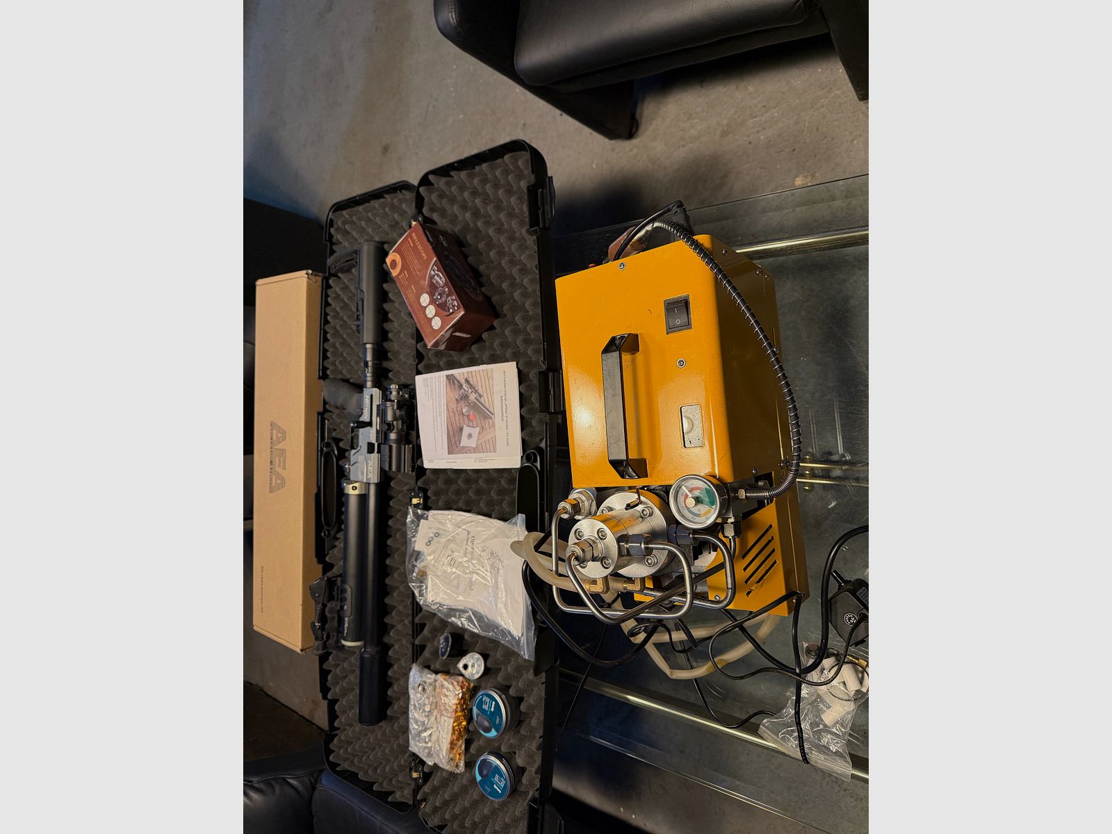 AEA HP Max PCP-luchtgeweer met ZF OVP luchtcompressor enz.