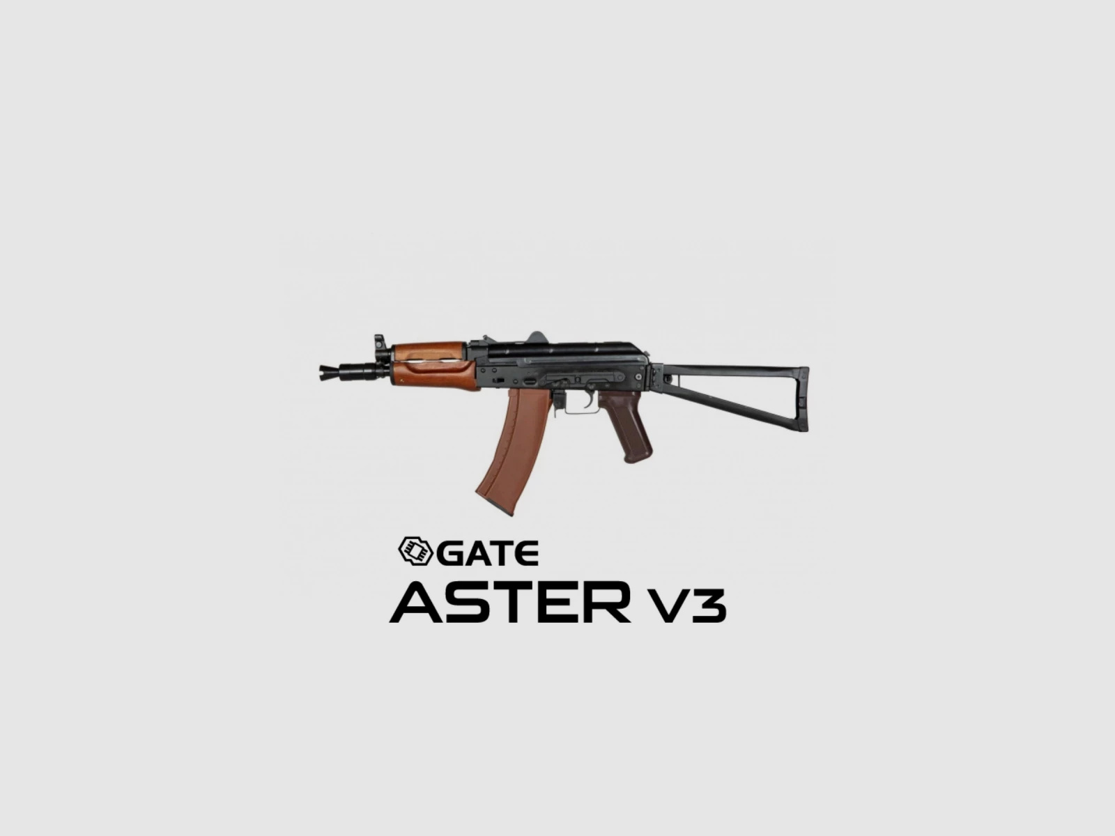 AKS-74UN Platinum Steel Version with Gate Aster V3 free from 18 Black/Real Wood | E&L