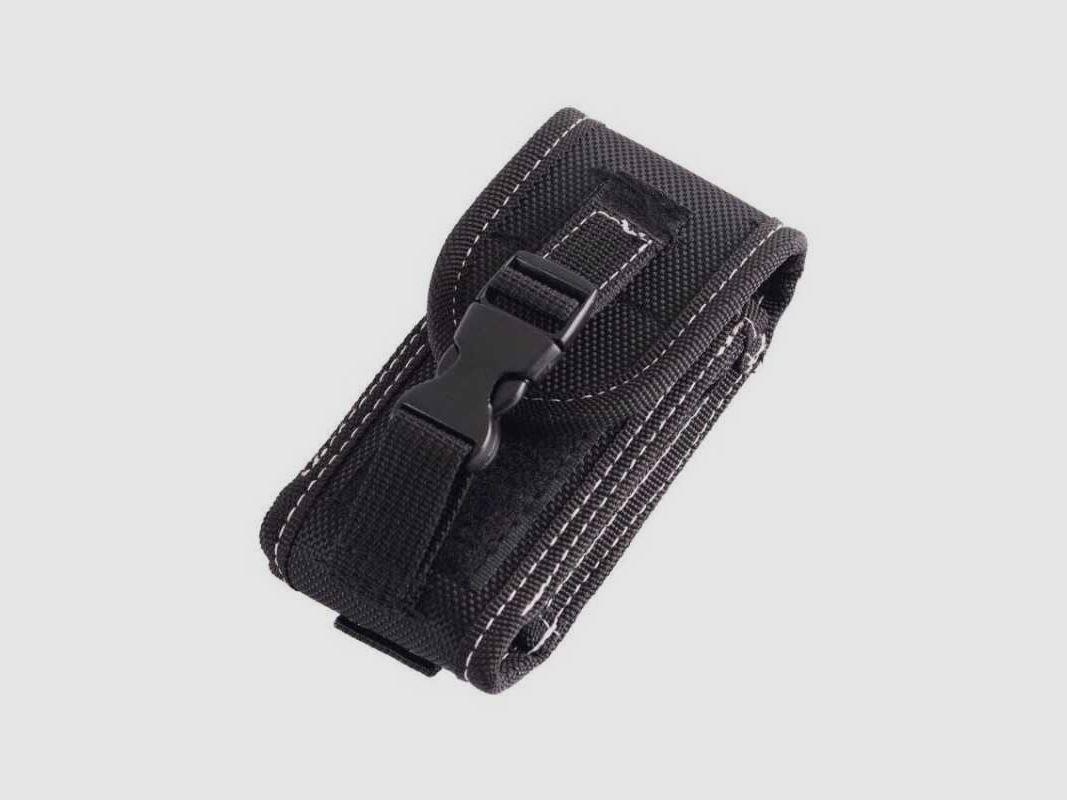 Cuchillo plegable Defcon Proelia, hoja negro mate, mango marrón-azul