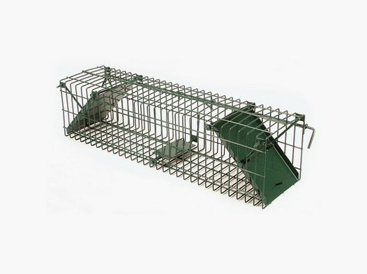 Trappola a scatto per nutrie e volpi a due entrate 100 x 25 x 23