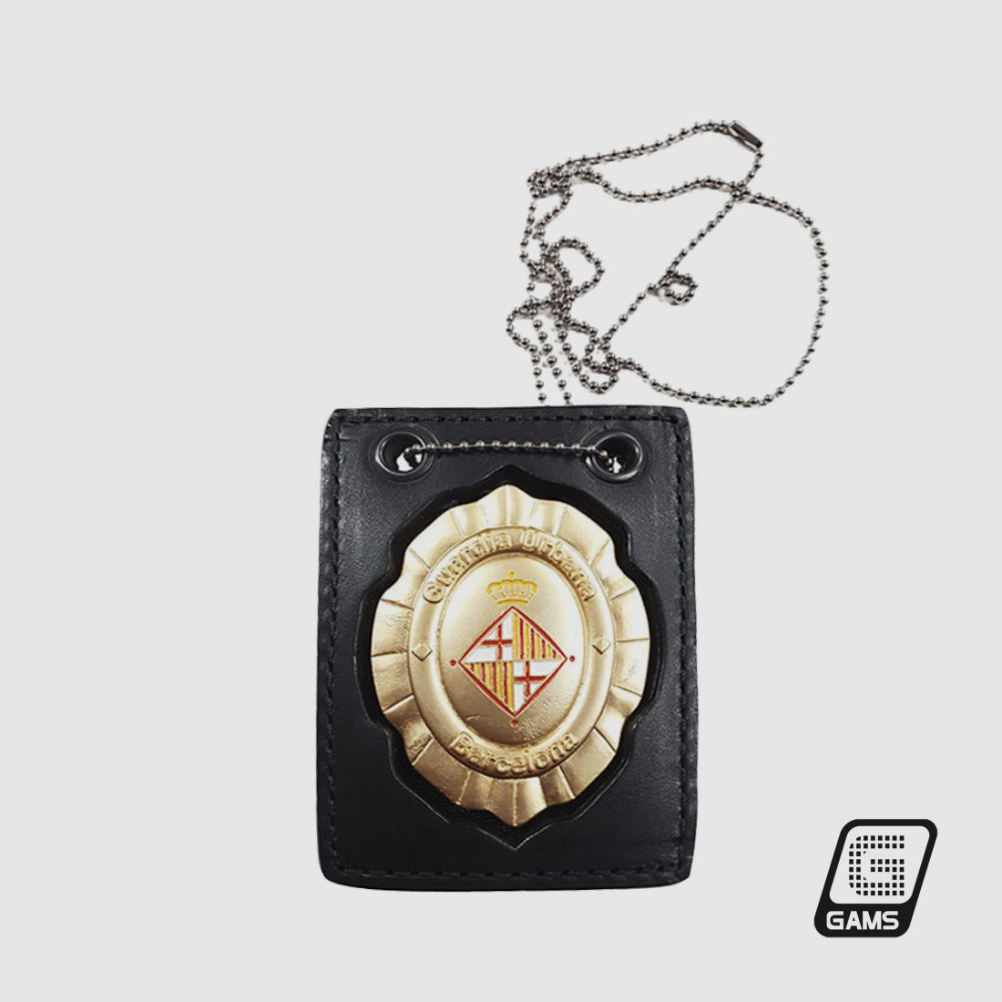 Ovaler Plattenhalter. Mit Kette und Gürtelclip. (Platte nicht enthalten), Bild 5 von 5