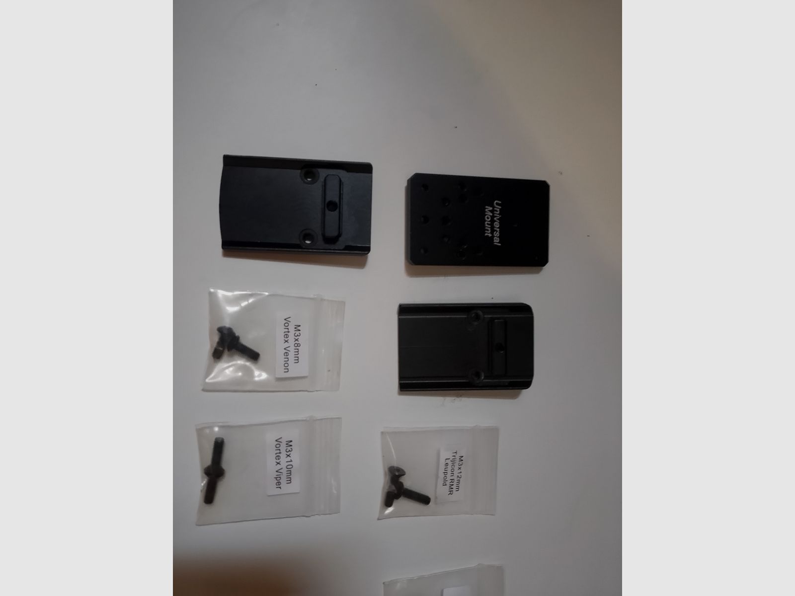 Placas de montaje diversas para pistola con tornillos para red dot sight zf Glock 17 19 22 Walther Beretta Umarex adaptador universal para montaje de scope