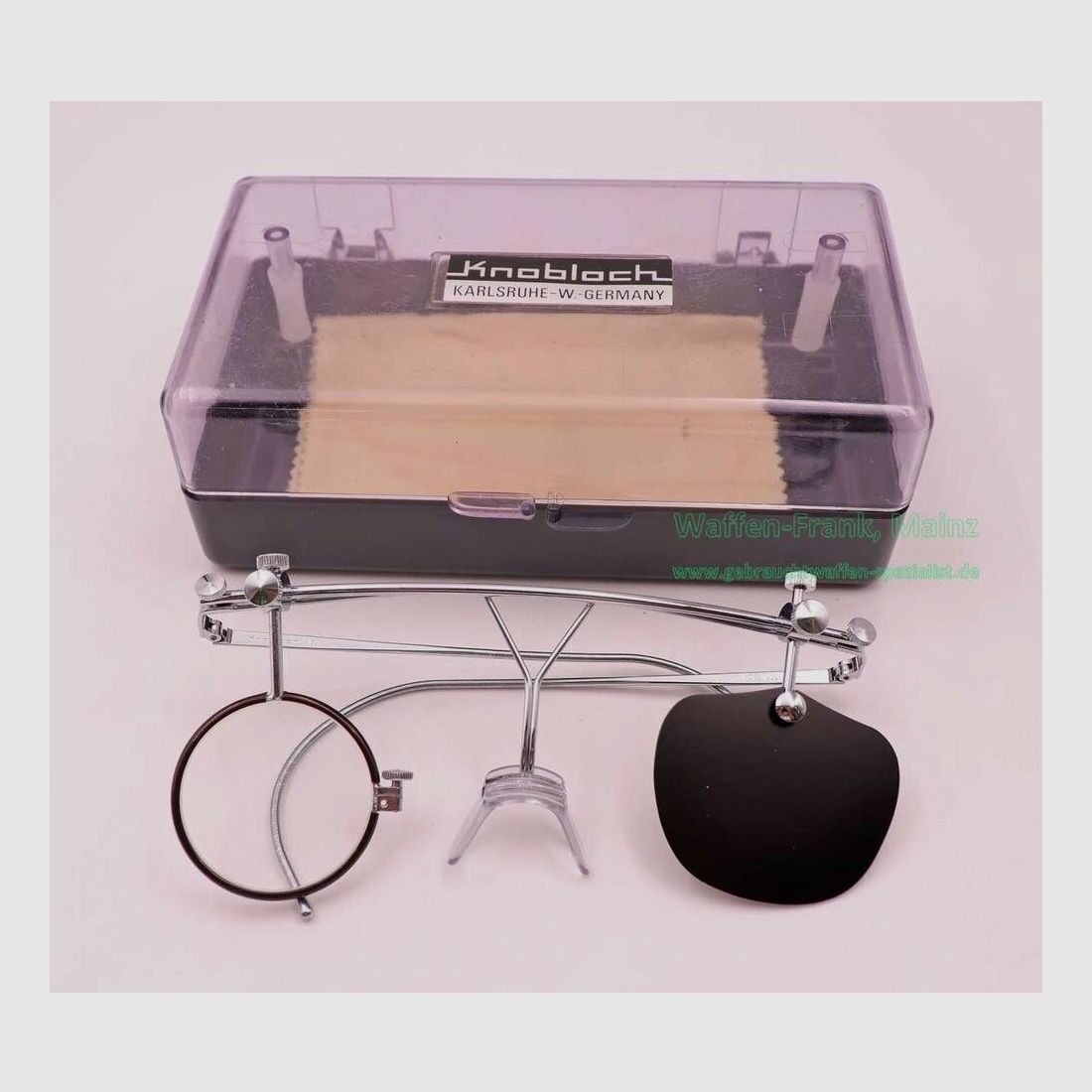 Lunettes de tir Knobloch, Karlsruhe (arme de poing) avec lentille de protection