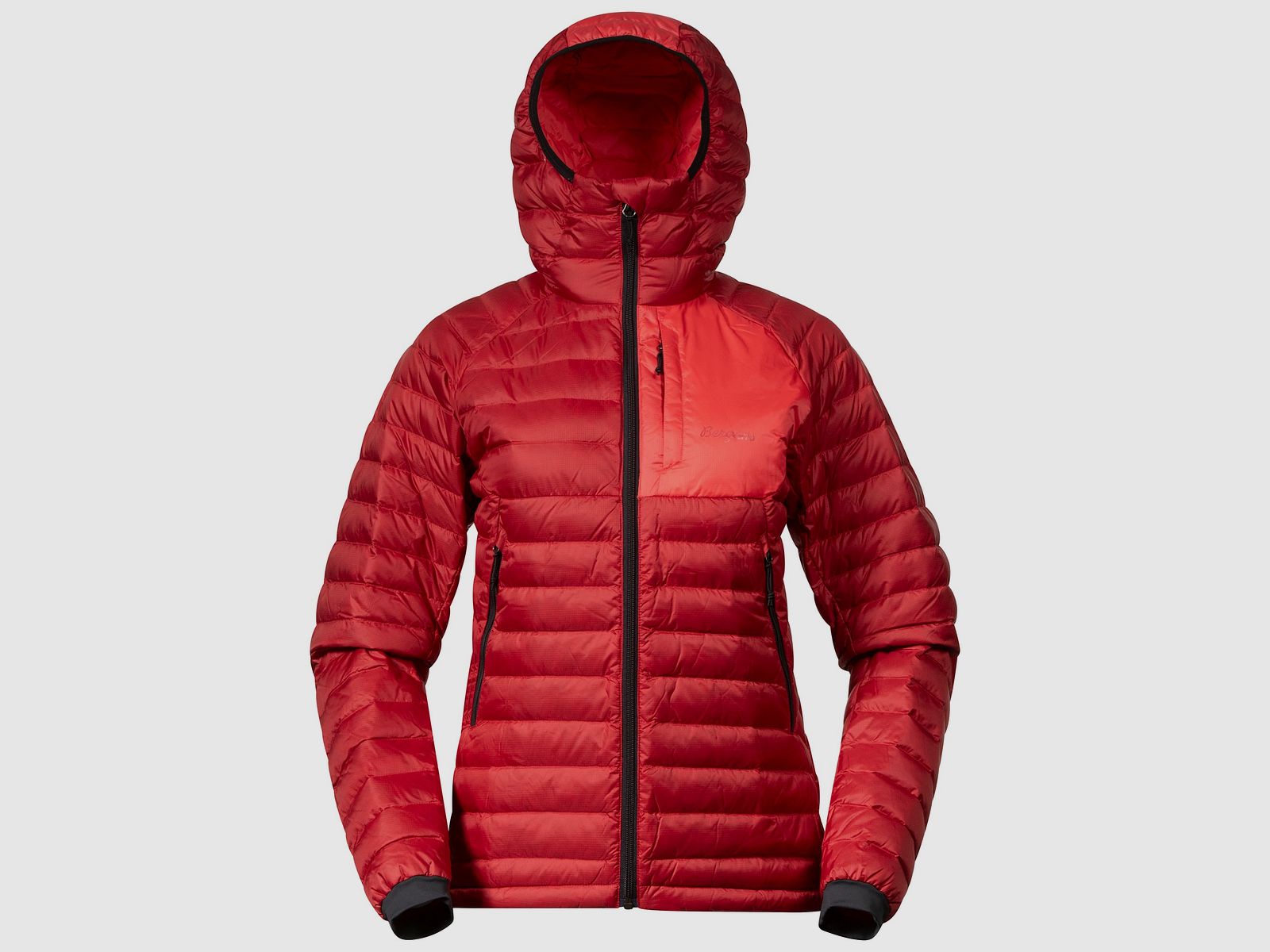 Bergans Vaagaa Light Down Jacket Hood Women Crimson Red/Peachy Red M