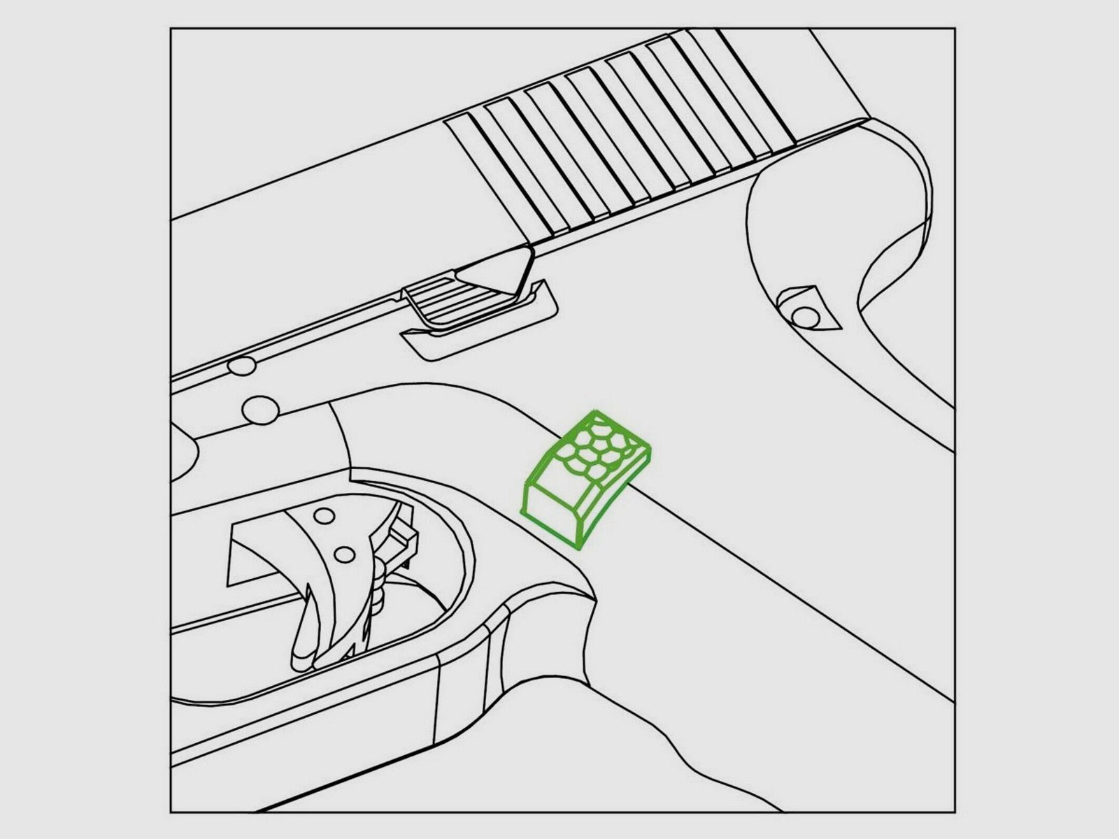 Audere Custom Celeritas Magazinknopf Glock