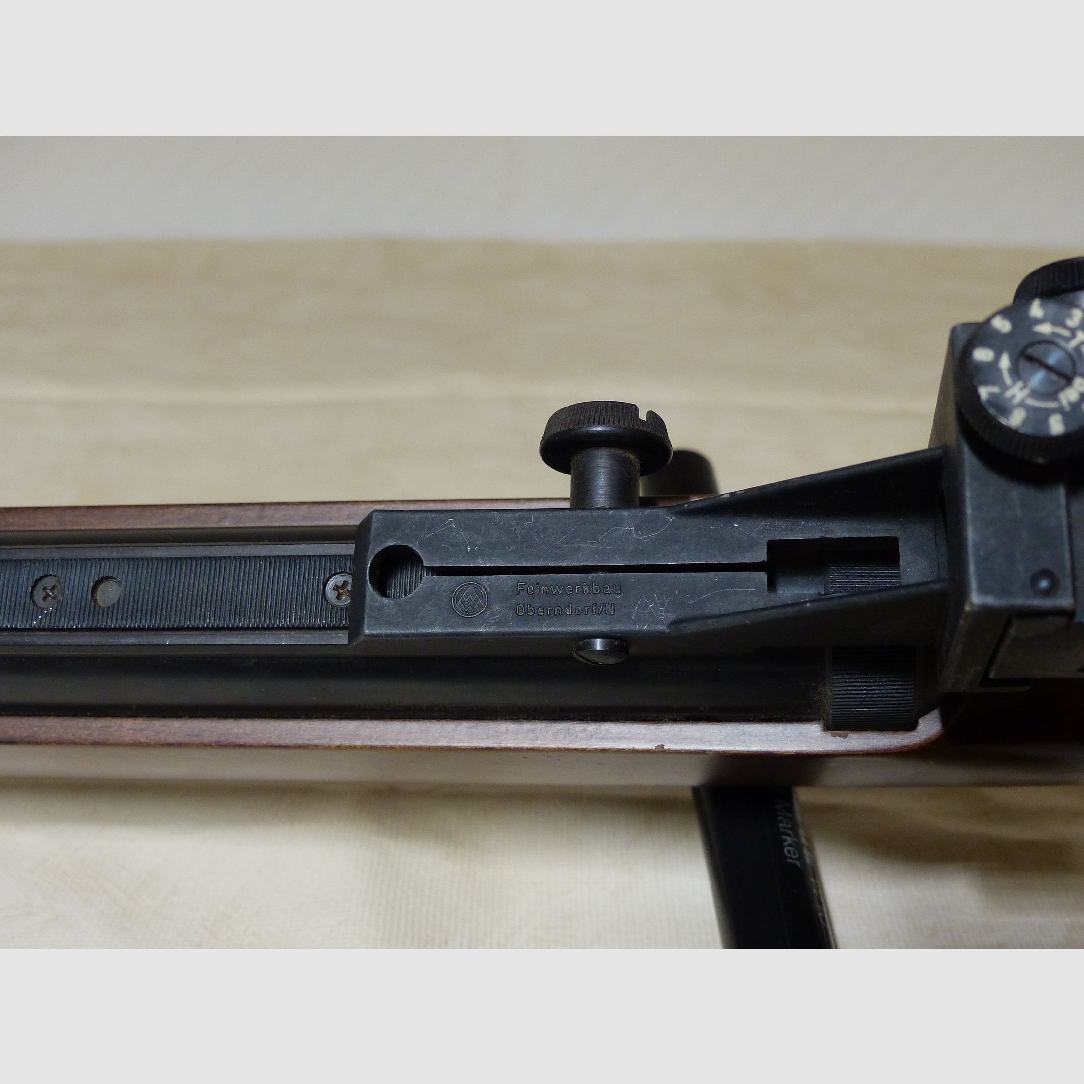 Carabina de aire comprimido Diana Mod. 36 con F, seguro y diopter 1991 como nueva vintage