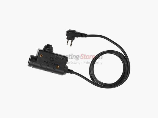 Earmor M51 Tactical PTT Motorola Due Pin Nero