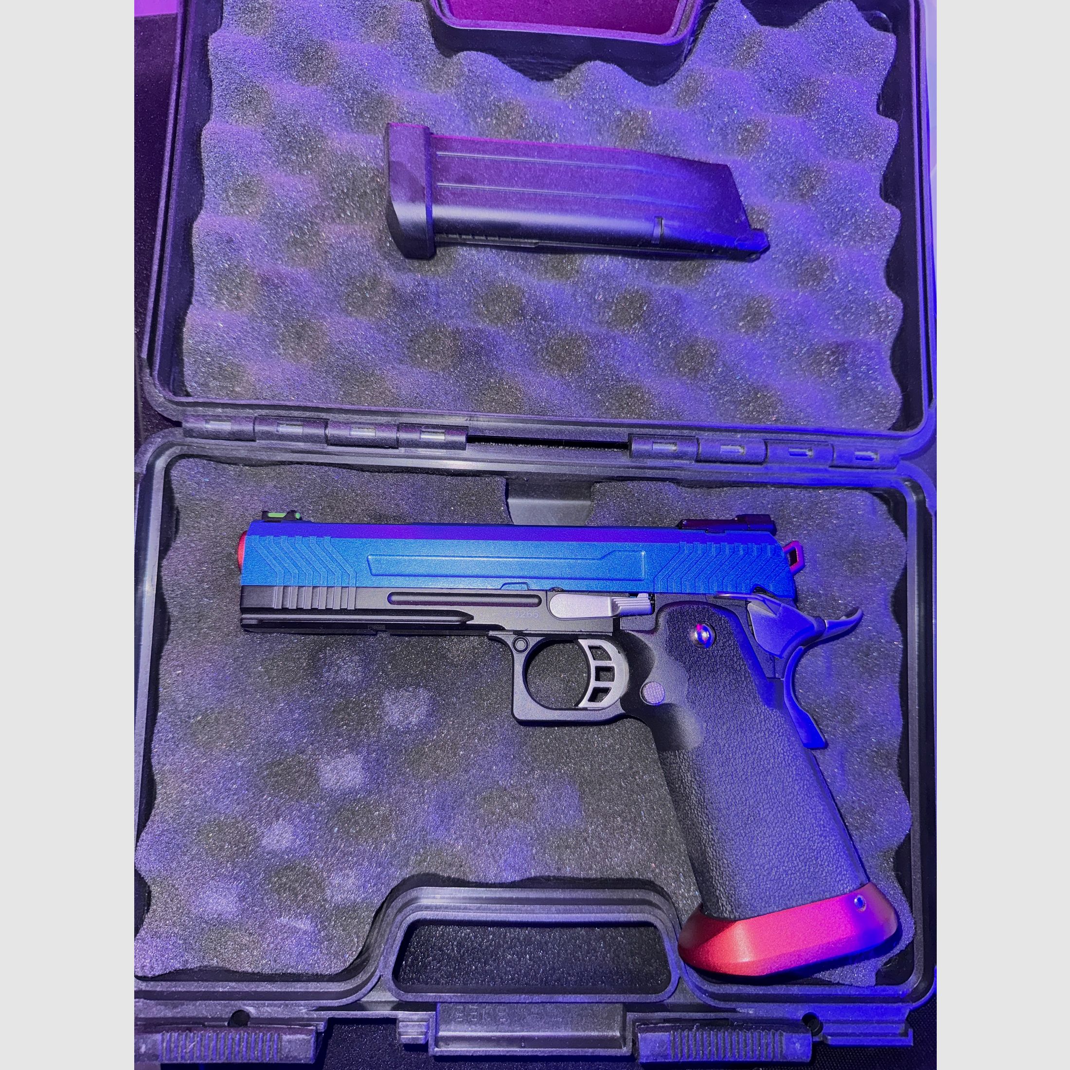 AW Custom HX1105 HiCapa GBB - Blue/Red - AIRSOFT