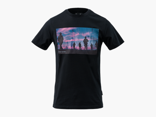 Direct Action Sunset Cotton T-Shirt Black XL