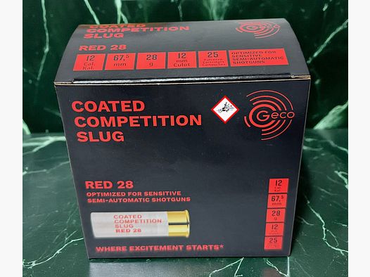 Geco Coated Competition Slug Czerwony 28 12/67,5