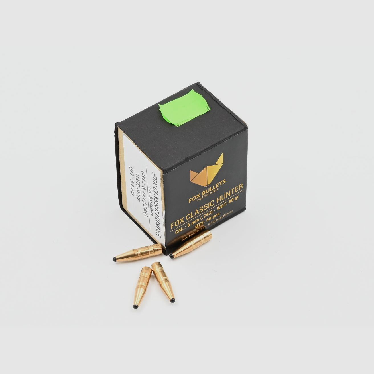 Projectiles de fusil, FOX .243 Classic Hunter, 80gr, 50 pcs, .243 Win.