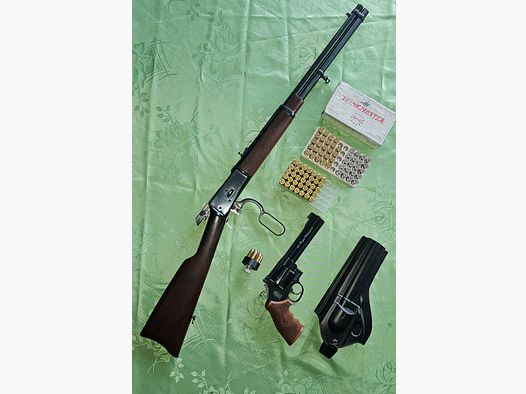 44 Rem Mag  Puma Rossi + S&W + Patronen