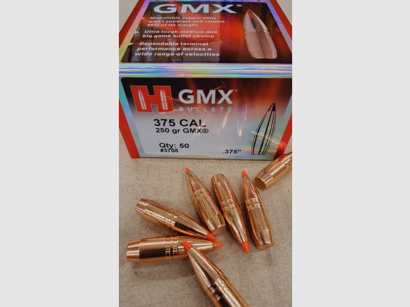 .375/250grs GMX Hornady No. 3708 Geschosse bleifrei 50 Stk.