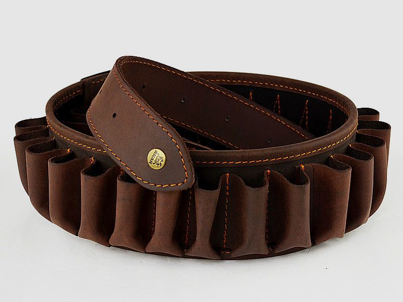 Shotgun cartridge belt buffalo leather