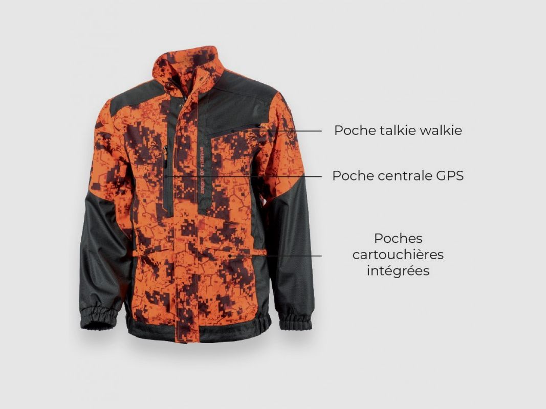 SOMLYS VROUWEN TRACKING VEST SPIRIT DIGITAAL ORANJE, afbeelding 2 van 2