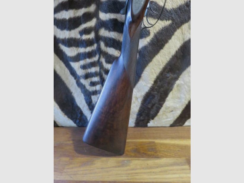 Bockflinte mit externen Hahn Wesley RICHARDS Kal. 12/65 Damaszenerläufe 76cm, Bild 8 von 13