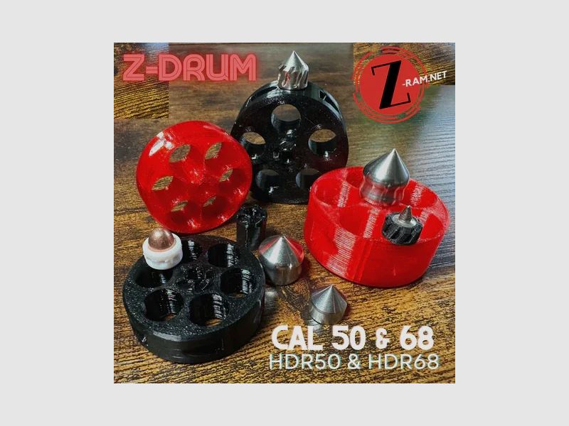 DRUM DE RÉGLAGE Z-RAM Z-DRUM POUR UMAREX T4E TR68 HDR68 (S'ADAPTE AU Z.68S !) ROUGE