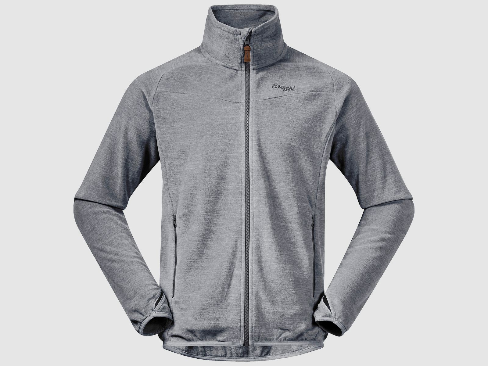 Bergans Hareid Fleecejacke NoHood Herren Aluminium M