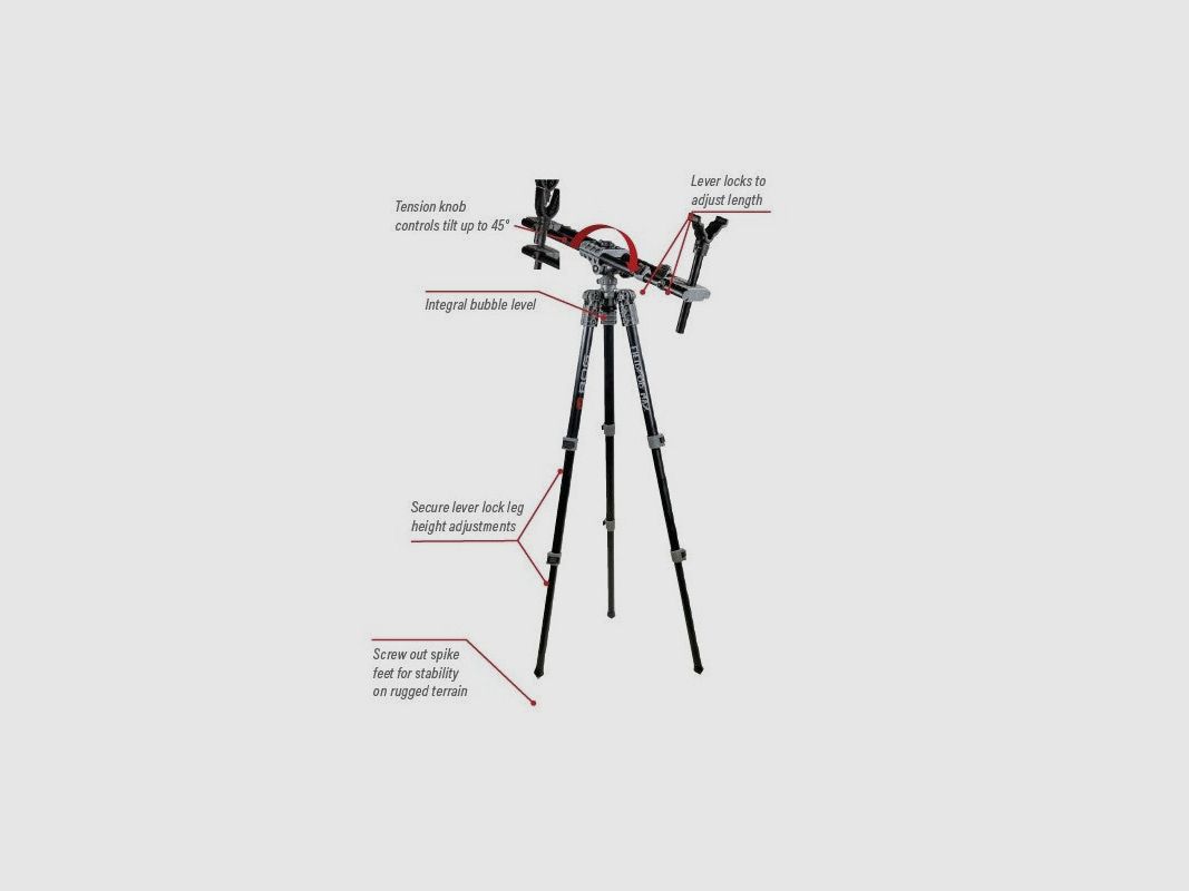 Feldstütze Fieldpod Max Bog von 50 cm bis 120 cm