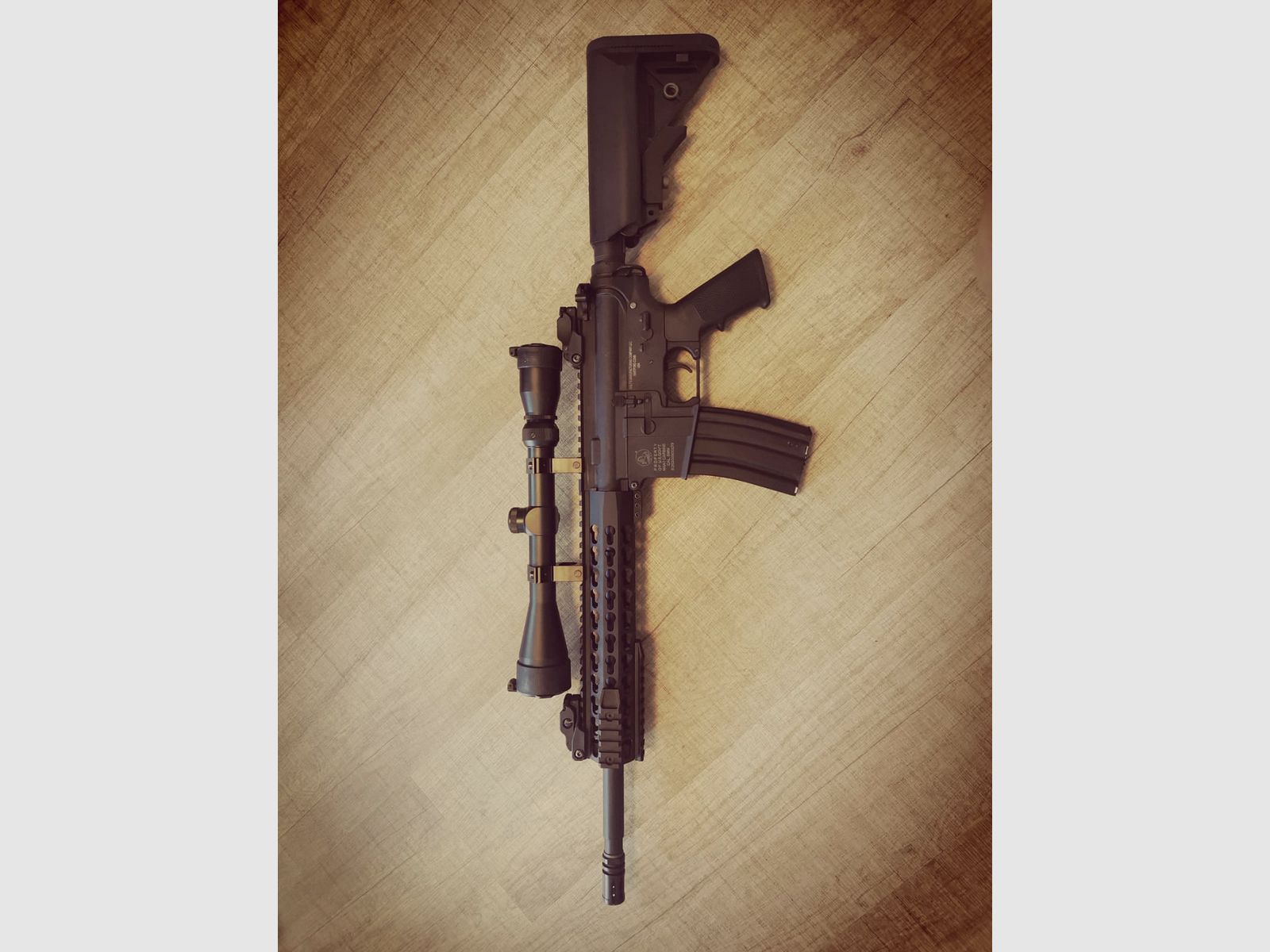 Softair m4 A1 Carabina Colt (semiautomática) Set completo (0.5-1 Joule)