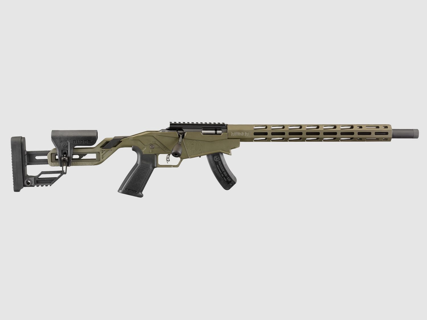 RUGER PRECISION RIMFIRE .22 LR 18"/46CM 1/2"-28 OD ZIELONY CERAKOTE