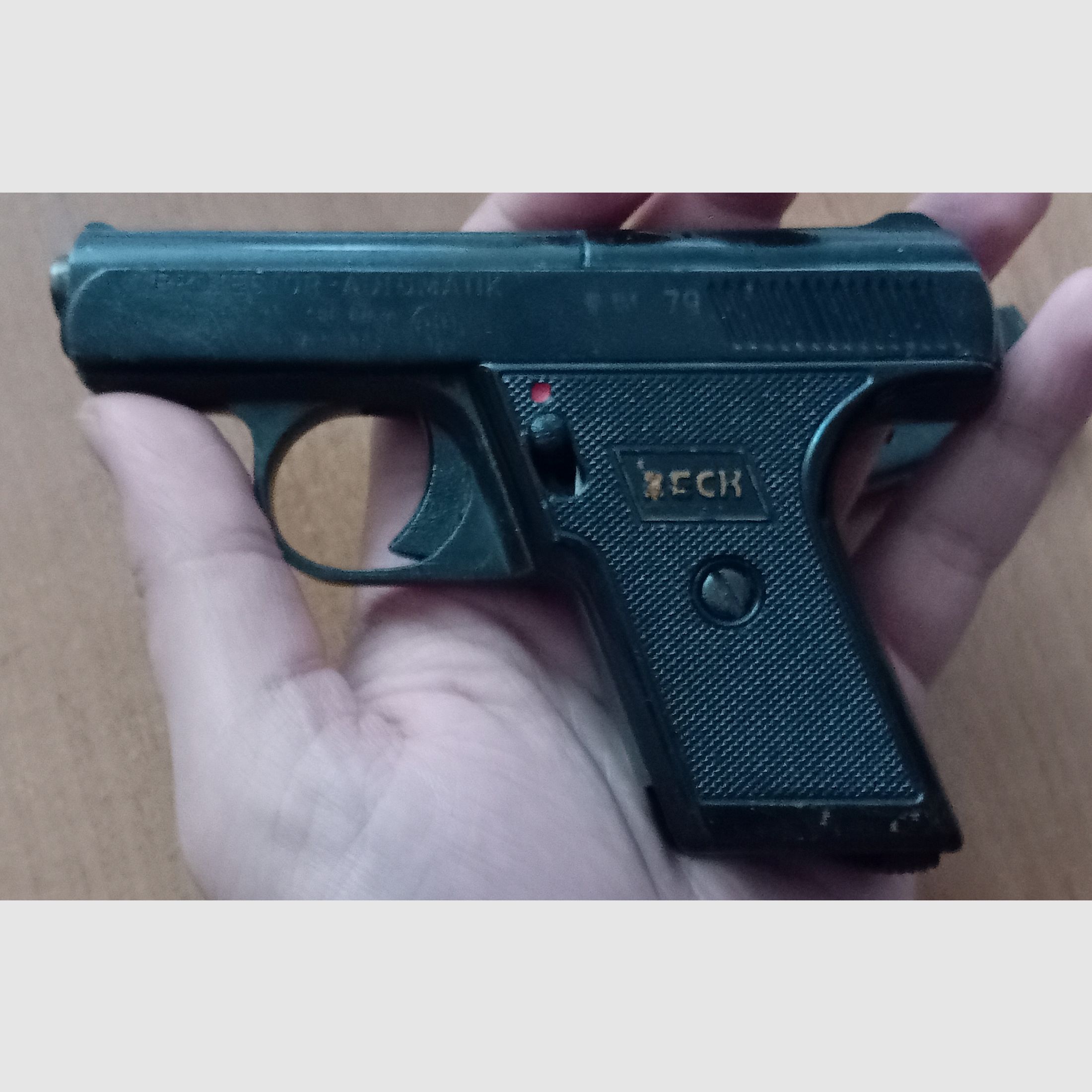 Alte Reck Protector Autom. Mod. “G5” im ersten PTB 12/ Kal. 8 mm Knall