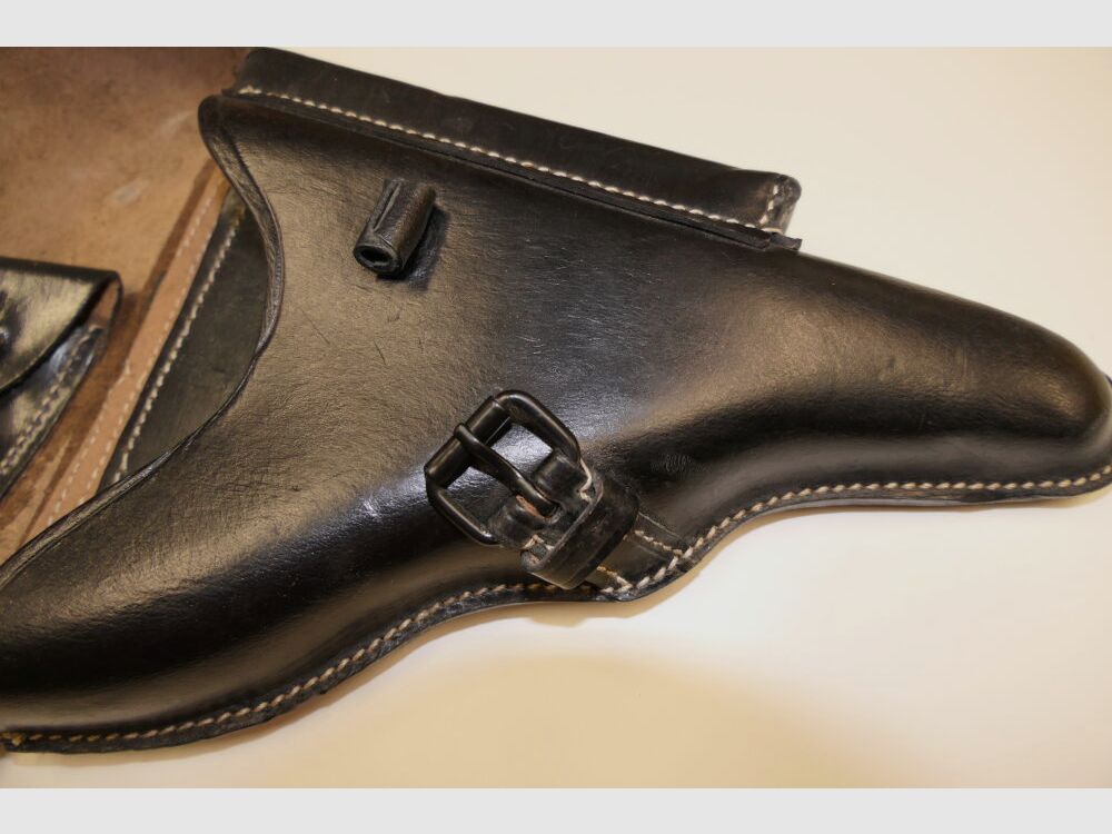 Egleuner GmbH WH Holster MAUSER P08 Luger, Leder Schwarz neufertigung / Reproduktion P.08