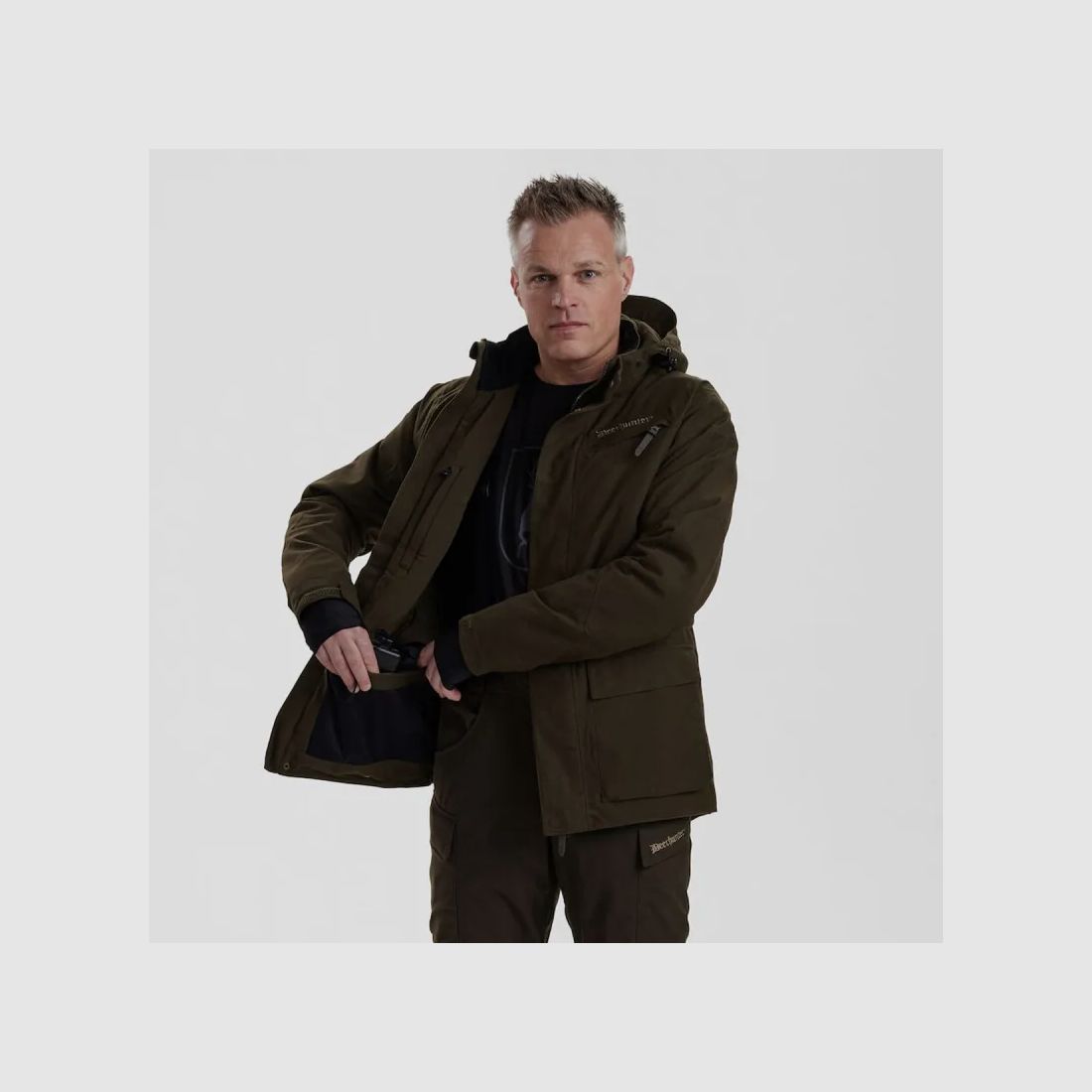 Wasserdichte Deerhunter Heat Game Heizjacke braun, Bild 17 von 22