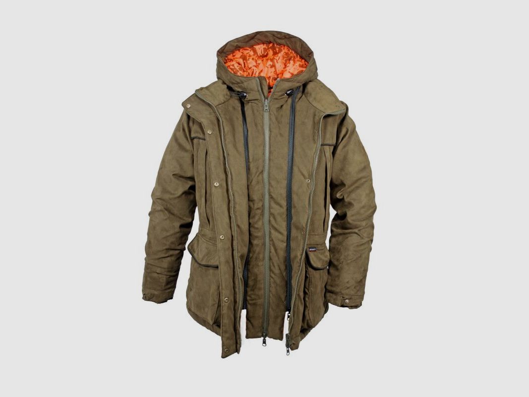 Hubertus Damen Wendejacke Janus Oliv/Orange