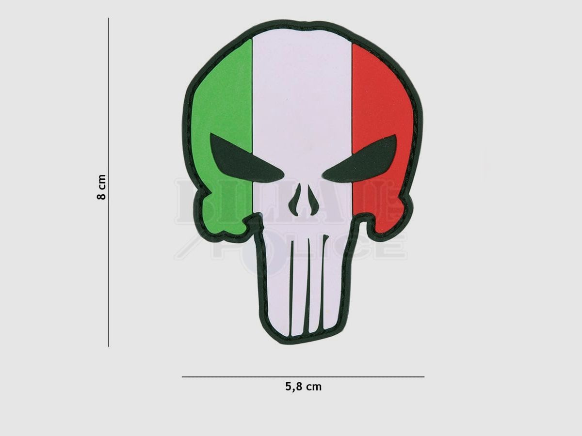 3D-PVC-Patch Punisher Italienische Flagge Full Color
