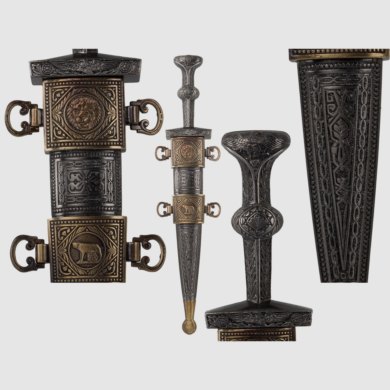 Deko RĂ¶mischer Dolch der Julius-CĂ¤sar-Zeit 1. Jahrhundert v. Chr. GesamtlĂ¤nge 40 cm