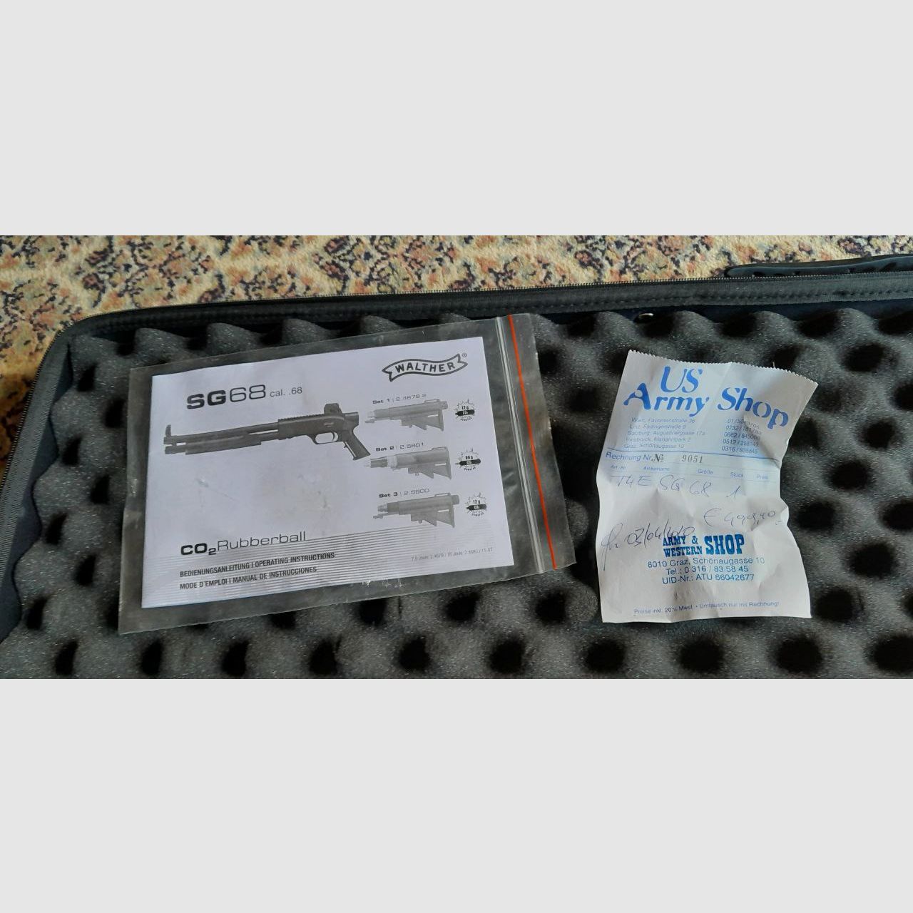 Walther T4E SG68 CO2 Paintball Shotgun, 16 Joule  (Neuwertig)