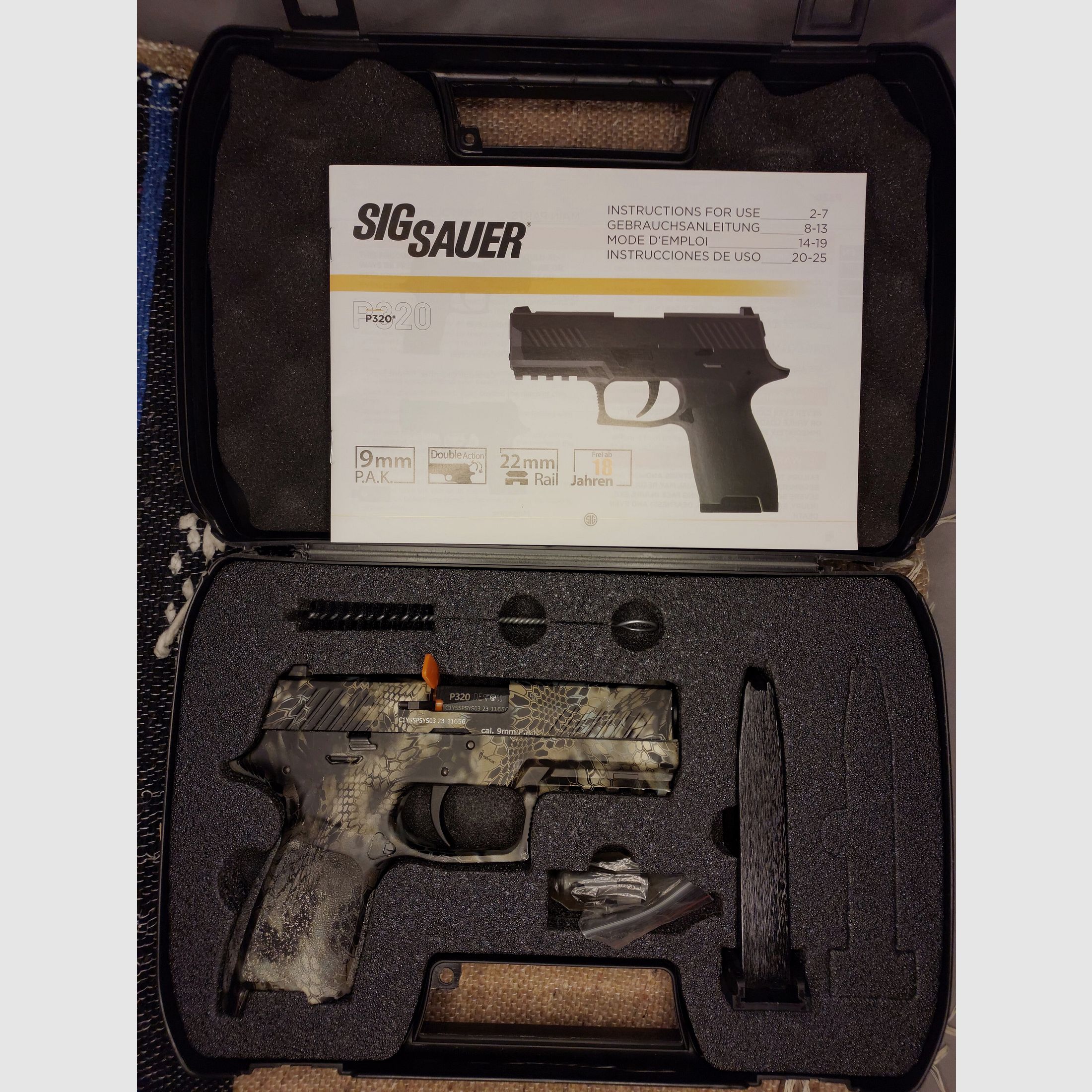 Sig Sauer P320 Cobra Tan (PTB 1038) Schreckschusspistole NEU im originalen SIG-Koffer (PTB 1038)