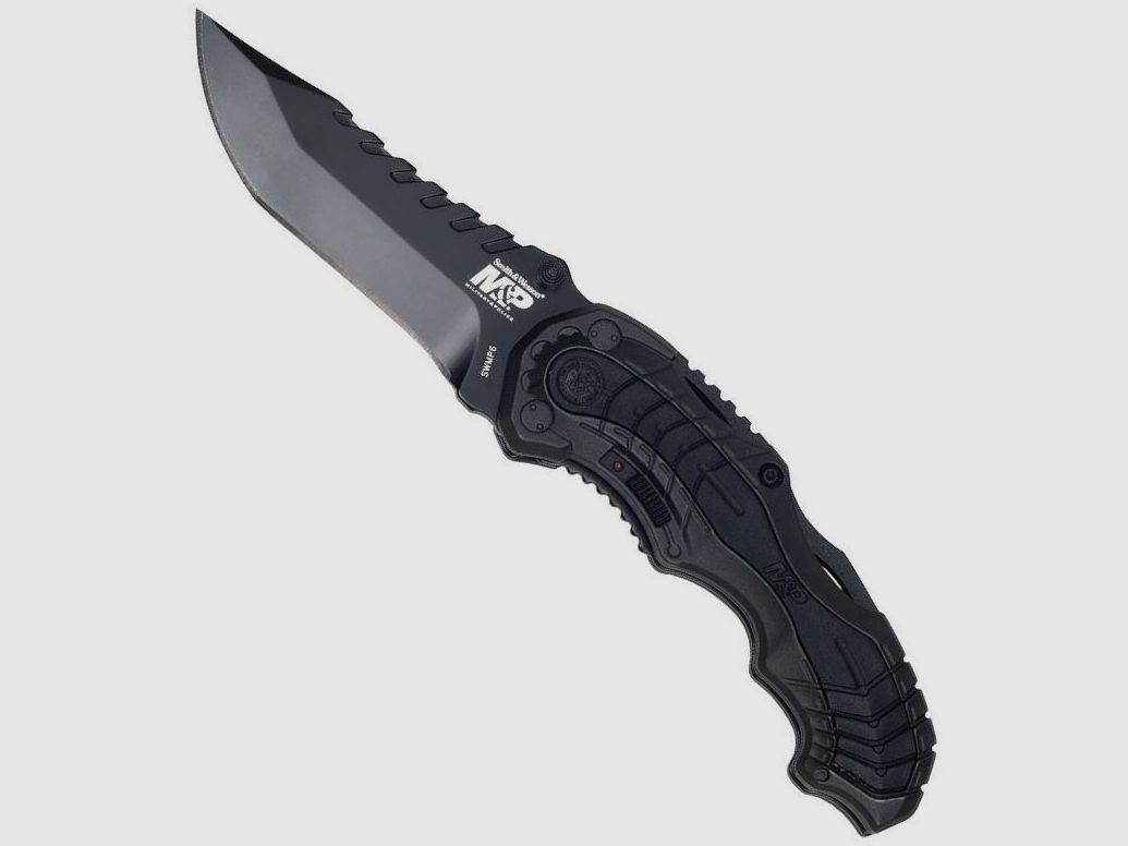 S & W Military& Police MP6 schwarz Federuntersttzte Klinge mit Sicherung