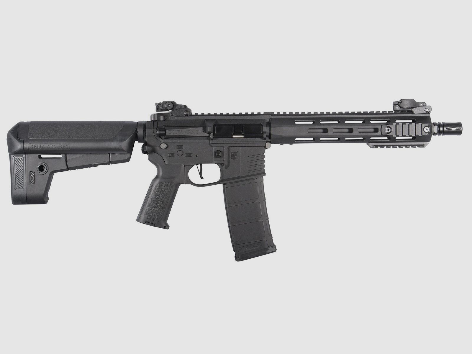 M4 AR15 M-LOK 10 Zoll CHARLIE Schwarz Softair Gewehr max. 0,5J | Delta Armory