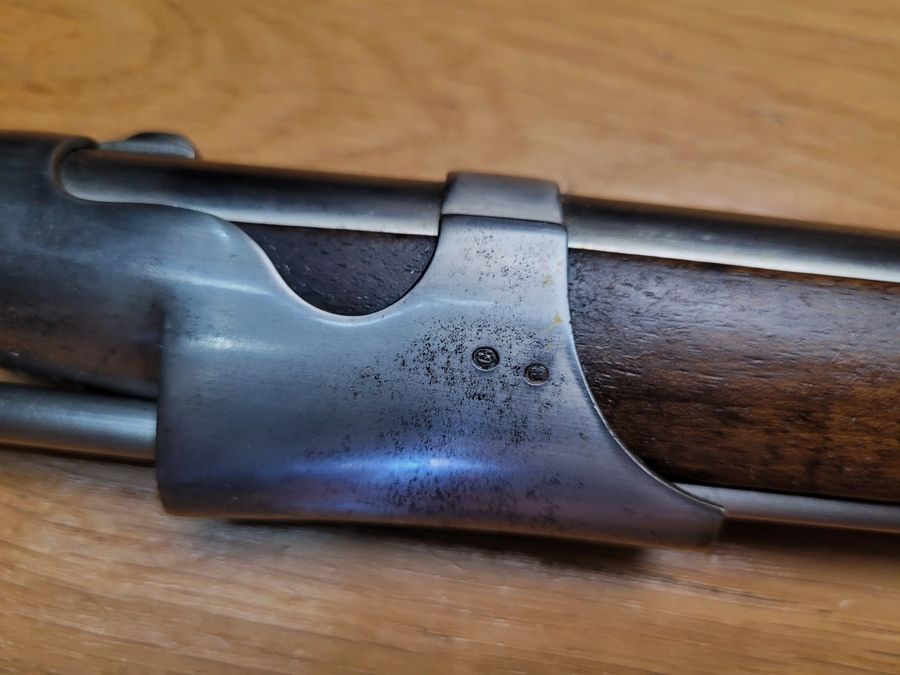 Wunderschönes Gewehr der Gardegrenadiere Modell 1854 – schöner Lauf – schöne Markierungen und Stempel – 1. Herstellungsjahr Saint-Étienne – eines der 7000 überlebenden nicht gekürzten (im Inventar von 1863!) – TBE +, Bild 19 von 28