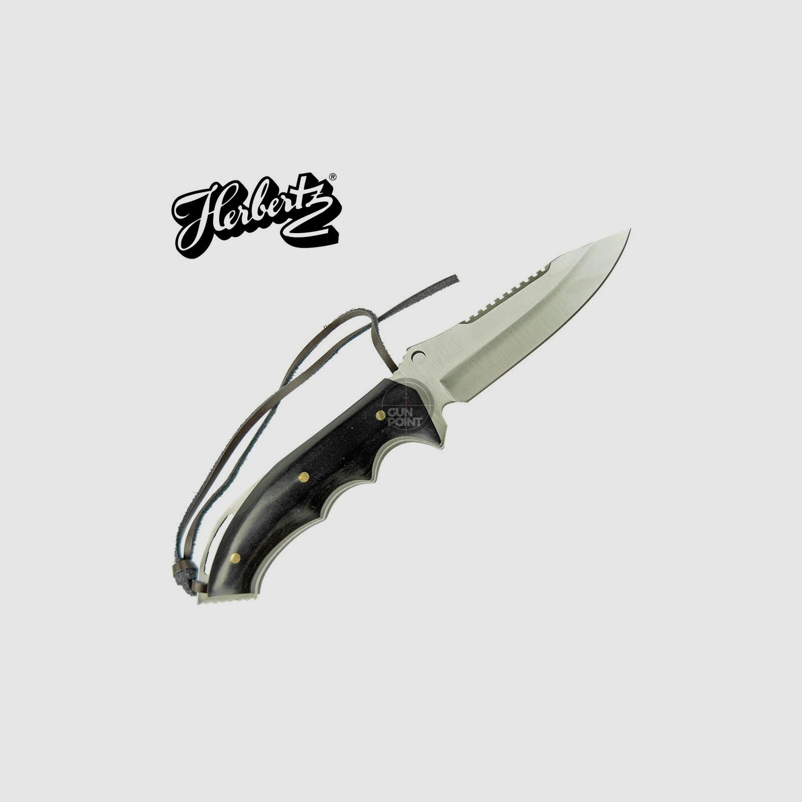 HERBERTZ Outdoormesser Grtelmesser inkl. Lederscheide 25 cm - Klinge 12 cm