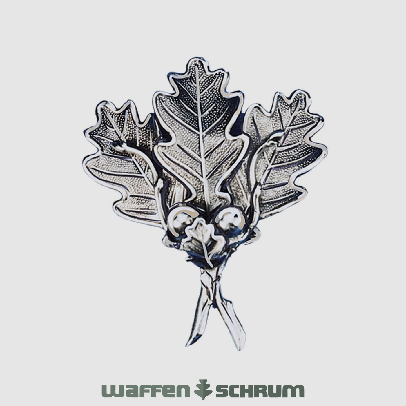 Fritzmann Keilerwaffen-Deckblatt Eichenlaub - vierblättrig Alpaka-versilbert