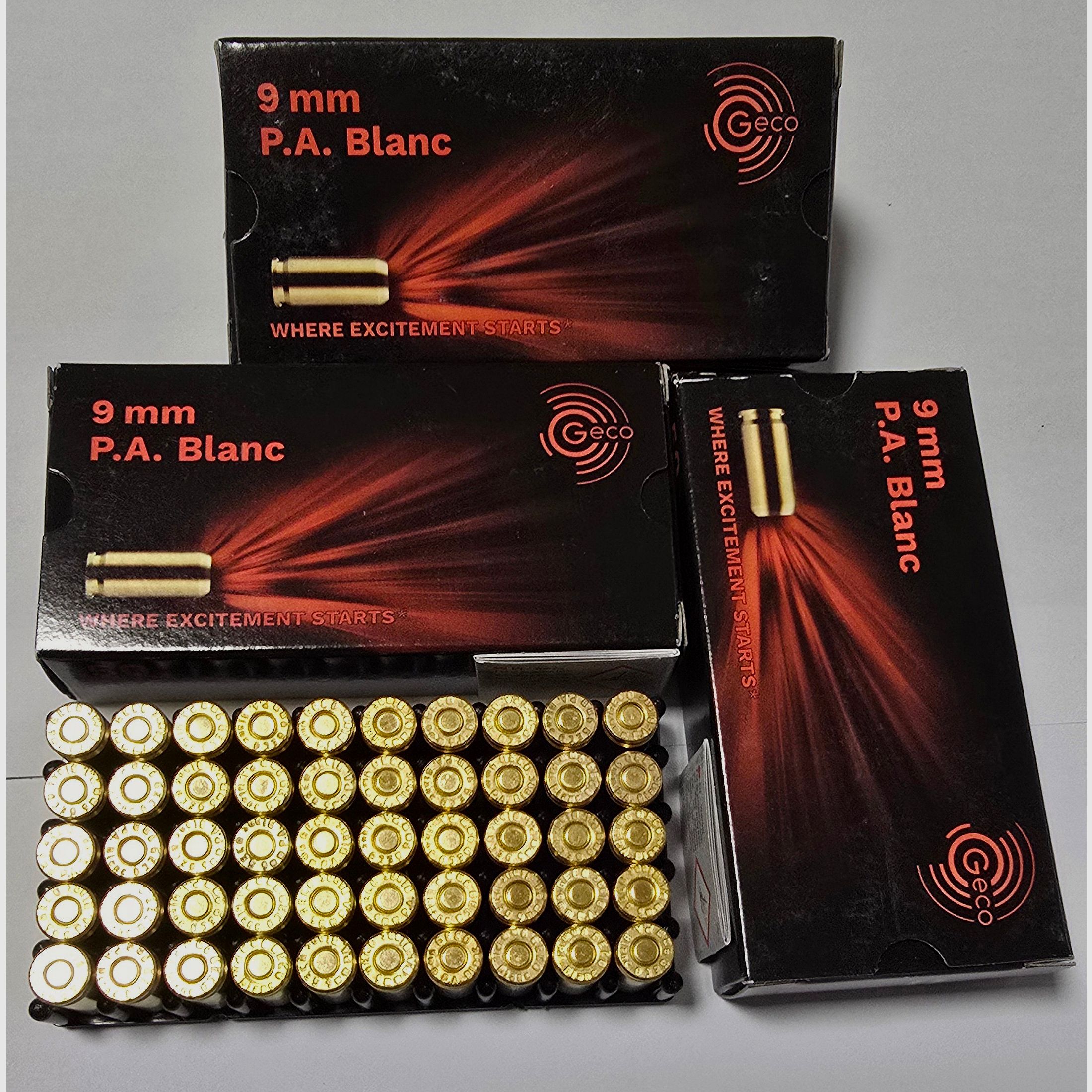 Cartuchos de fogueo Geco 9mm PAK Schreckschuss
