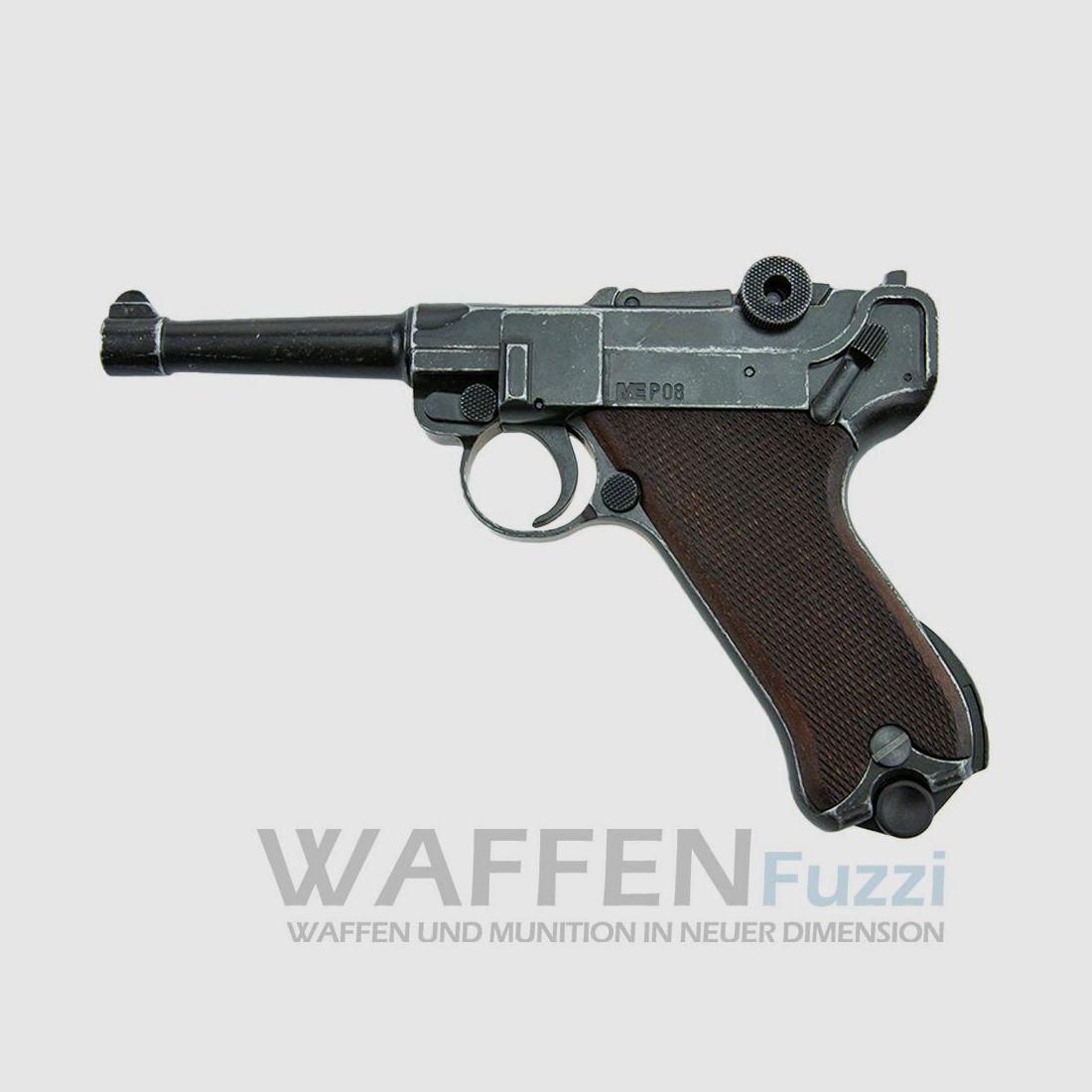 ME P08 Schreckschusswaffe 9mm antik-look mit Holzgriff