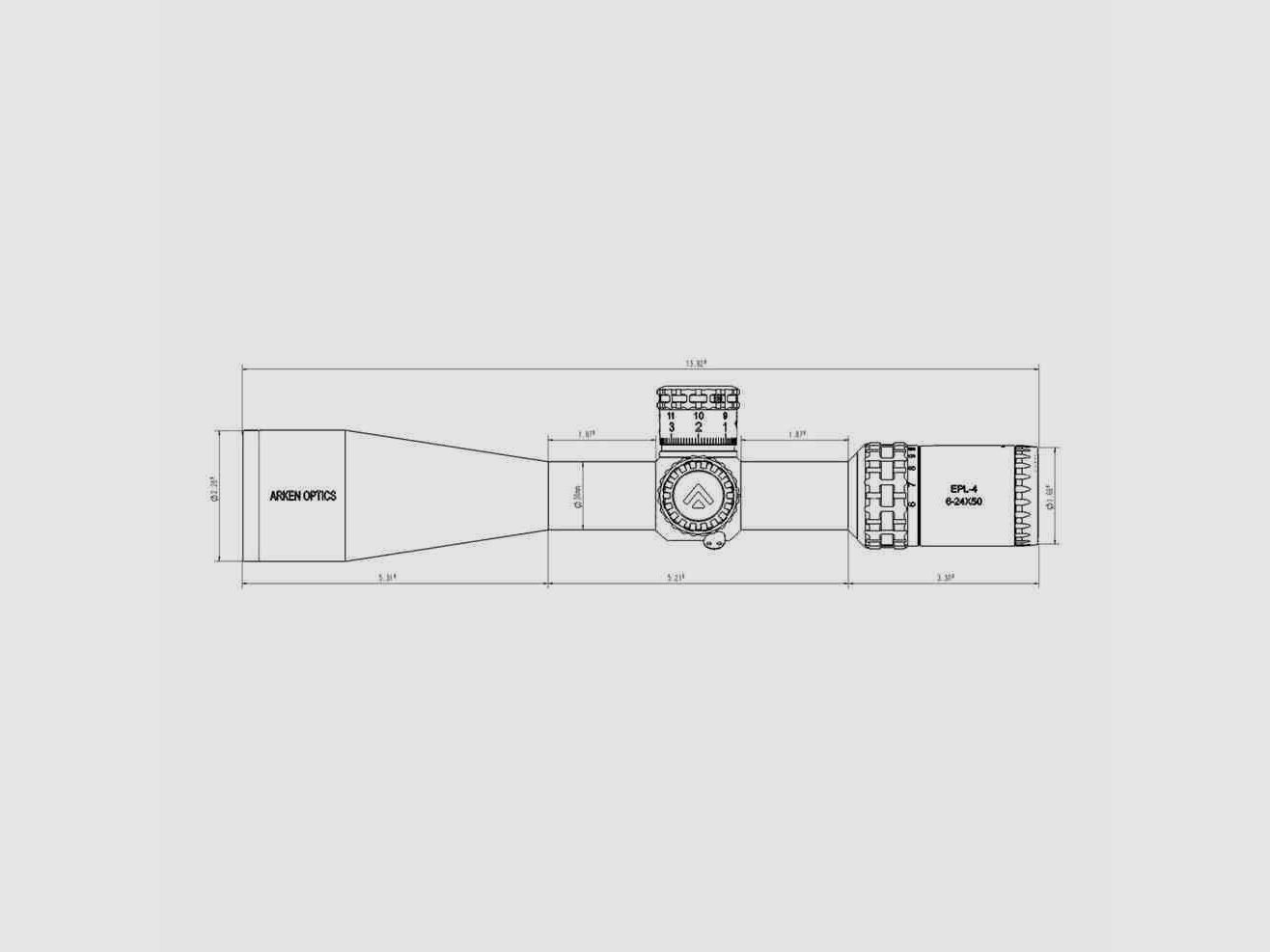 Arken EPL4 6-24×50 FFP VHR MIL Belyst, billede 6 af 8